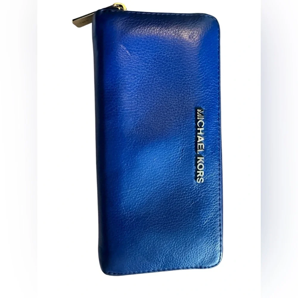 Michael Kors Blue Leather Wallet